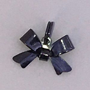 Tiny Black Bowtie Charms
